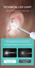 NATFIRE NE7 Smart Visual Ear Sticks Otoscope 1296P Endoscope Wax Removal Tool Earpick Mini Camera Health Care Ear Cleaner