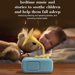Children's Phonograph Story Music Player Toddler Toys Kids Gramophone with 96 Cards Early Childhood Education Birthday Gift