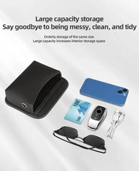 Universal Car Organizer Mesh Storage Bag Net Pocket Phone Holder Net Auto Seat Side Interior Back Sundries Pocket Holder Leather