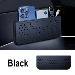 Car Leather Storage Bag Multifunctional Storage Box Car Side Pocket Organizer Leather Adhesive Auto Pocket Pouch