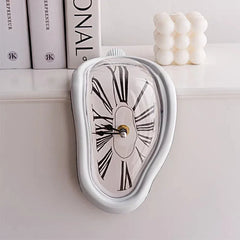 2024 New Novel Surreal Melting Distorted Wall Clocks Surrealist Salvador Dali Style Wall Watch Decoration Gift Home Garden