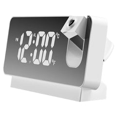 Digital Desktop Clocks 180° Projector on Ceiling Projection Alarm Clock LED Display Temperature Display for Bedroom Living Room