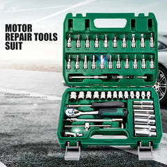 NEW Car Repair Tool Kit 46/53 Piece/Set Socket Set Car Repair Tool Ratchet Torque Wrench Combo Auto Repairing Tool Set