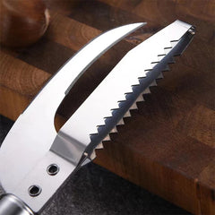 2 in 1 Stainless Steel Scraper and Cutter Fish Cleaning Tools for Home Kitchen and Restaurant Use and Cutter