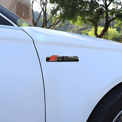 2-20Pcs Glossy Black Sport Emblem Side Fender Logo Decal Trunk Fender 3D Badge for Audi S-Line Q5 Q7 A3 A4