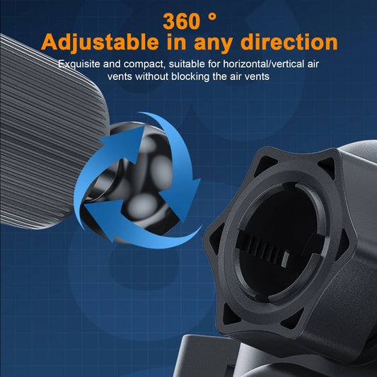 Car Mount Phone Holder Wireless Charger Fast Charging Air Vent Car Charging Holder One-touch Clamping Charger Mount