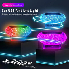 Portable Car USB Ambient Light Mini LED Decorative Atmosphere Lamps For Auto Interior Environment Light Computer Light Plug Play