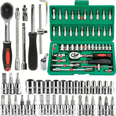 NEW Car Repair Tool Kit 46/53 Piece/Set Socket Set Car Repair Tool Ratchet Torque Wrench Combo Auto Repairing Tool Set