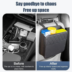 PU Leather Car Seat Organizer Storage Bag for All Vehicle Models Keep Your Ride Neat & Protected with Essential Auto Accessories