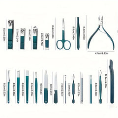 Professional 7/10/12/18 Piece Nail Care Kit Stainless Steel Manicure & Pedicure Set Nail Clipper Set with Travel Case