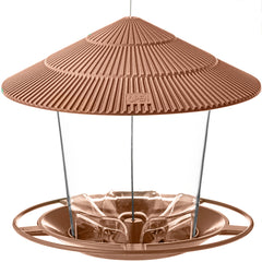Wild Bird Feeder Hanging with Roof for Garden Yard Outside Decoration Outdoor Feeding Tool Squirrel proof Seed Nut Container