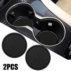Silicone Car Coasters 2pcs Anti-noise Car Cup Coaster Holder Accessories Water Cup Car Interior Car Non-slip Waterproof D3Y5