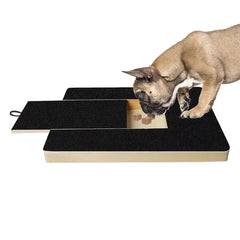 Pet wooden dog scratching board Pull-out nail grinding board Cat nail care scratching board with sandpaper scraper