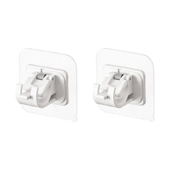 1/2pcs Nail-Free Adjustable Curtain Rod Holder Clamp Hook Rod Bracket Holders Adhesive Wall Curtain Fixed Clip Hanging Rack Hook
