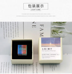 Science Cube Optical Prism Photography Hexahedral 1pcs15x15x15mm Home Decor Prism Glass Cube Topografia