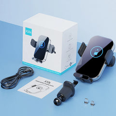 Car Mount Phone Holder Wireless Charger Fast Charging Air Vent Car Charging Holder One-touch Clamping Charger Mount