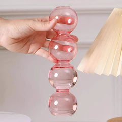 Romantic Glass Vase Modern Creative Hydroponic Flower Pot Funny Simple Spherical Flower Vase Dining Room