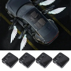 Car Angel Wings Wireless Car Door Welcome Decorative Light Courtesy Shadow Projector Lamp LED HD Logo Light Car Accessories