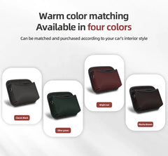 Universal Car Organizer Mesh Storage Bag Net Pocket Phone Holder Net Auto Seat Side Interior Back Sundries Pocket Holder Leather