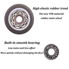 4 Pcs 1/1.25/1.5/2 inch Stem Caster Wheels Furniture Castor Wheels TPR Screw Rod Wheels Swivel Cartwheels for Carts Furniture