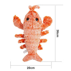 Dog Toys Floppy Lobster Interactive USB Rechargeable Cat Toy Electric Vibration Modes Catnip Toy For Cats Pet Products