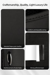 Universal Car Organizer Mesh Storage Bag Net Pocket Phone Holder Net Auto Seat Side Interior Back Sundries Pocket Holder Leather