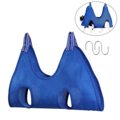 Auxiliary Holder Pet Hammock Repairing Nail Cat Dog Grooming Hammock Restraint Bag with 2 Hooks Cat Grooming Cleaning Holder