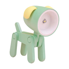 Mini LED Night Light Cute Cartoon Desk Lamp Puppy Deer Desktop Ornament Bedroom Table Lights Children Holiday Gifts