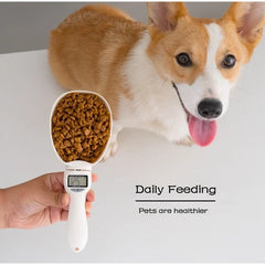 Food Measuring Scoop Electronic Dog Cat Food Measuring Cup Digital Spoon Scale Kitchen Food Scale with LED Display