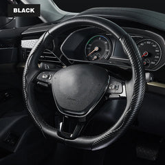 Car Steering Wheel Covers Booster Micro Fiber Leather Auto Interior Decorative Accessories Universal Carbon Fiber Looking