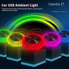 Portable Car USB Ambient Light Mini LED Decorative Atmosphere Lamps For Auto Interior Environment Light Computer Light Plug Play