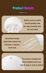 Jellyfish Cartoon LED Nihgt Light Voice Control Gradient Cute Rotating Jellyfish Hanging Bedside Lamp RGB Table Lamps Room Decor