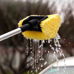 Car Wash Brush Head for Detailing Washing Vehicles, Boats, RVs, ATVs, or Off-Road Autos, Super Soft Bristles for Scratch Resista