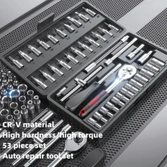 NEW Car Repair Tool Kit 46/53 Piece/Set Socket Set Car Repair Tool Ratchet Torque Wrench Combo Auto Repairing Tool Set