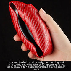 Car Steering Wheel Covers Booster Micro Fiber Leather Auto Interior Decorative Accessories Universal Carbon Fiber Looking