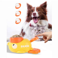 Dog Puzzle Feeder Pet Automatic Feeding Machine Yellow Duck Interactive Food Snack Feeder for Dog Training Mental Enrichment