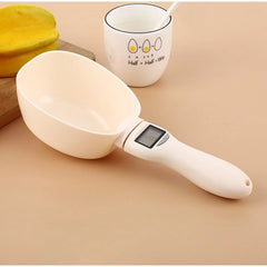 Food Measuring Scoop Electronic Dog Cat Food Measuring Cup Digital Spoon Scale Kitchen Food Scale with LED Display