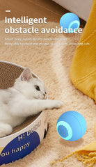 Interactive Cat Toy USB Rechargeable Chirping Flapping Sparrow Duck Bird-Shaped Touch Squeak Plush Toy with Catnip Pet Supply
