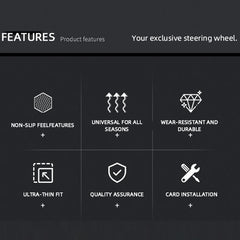 Car Steering Wheel Covers Booster Micro Fiber Leather Auto Interior Decorative Accessories Universal Carbon Fiber Looking