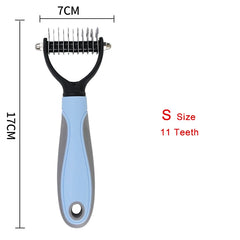 Dog Deshedding Brush Professional Pet Shedding Brush for Dogs Cats Fur Knot Cutter Double sided Pet Grooming Clean Comb