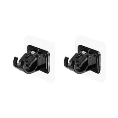 1/2pcs Nail-Free Adjustable Curtain Rod Holder Clamp Hook Rod Bracket Holders Adhesive Wall Curtain Fixed Clip Hanging Rack Hook