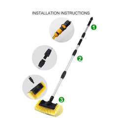 Car Wash Brush Head for Detailing Washing Vehicles, Boats, RVs, ATVs, or Off-Road Autos, Super Soft Bristles for Scratch Resista