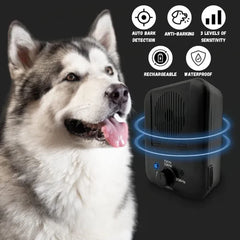 Barkpup Anti Barking Deterrent Device Dog Behavior Training Rechargeable Tool 10m Control Range LED Indicate Indoor/Outdoor Use