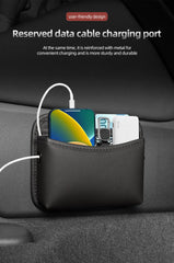 Universal Car Organizer Mesh Storage Bag Net Pocket Phone Holder Net Auto Seat Side Interior Back Sundries Pocket Holder Leather
