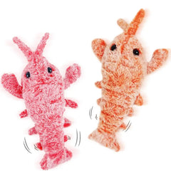 Dog Toys Floppy Lobster Interactive USB Rechargeable Cat Toy Electric Vibration Modes Catnip Toy For Cats Pet Products