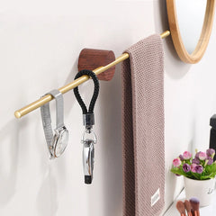Movable Towel Bar Towel Hanger Bath Towel Holder Wall Towel Bar Space Aluminum Bathroom Shelf Kitchen Storage Rack 40/50cm