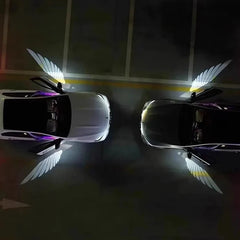 Car Angel Wings Wireless Car Door Welcome Decorative Light Courtesy Shadow Projector Lamp LED HD Logo Light Car Accessories