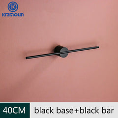 Movable Towel Bar Towel Hanger Bath Towel Holder Wall Towel Bar Space Aluminum Bathroom Shelf Kitchen Storage Rack 40/50cm