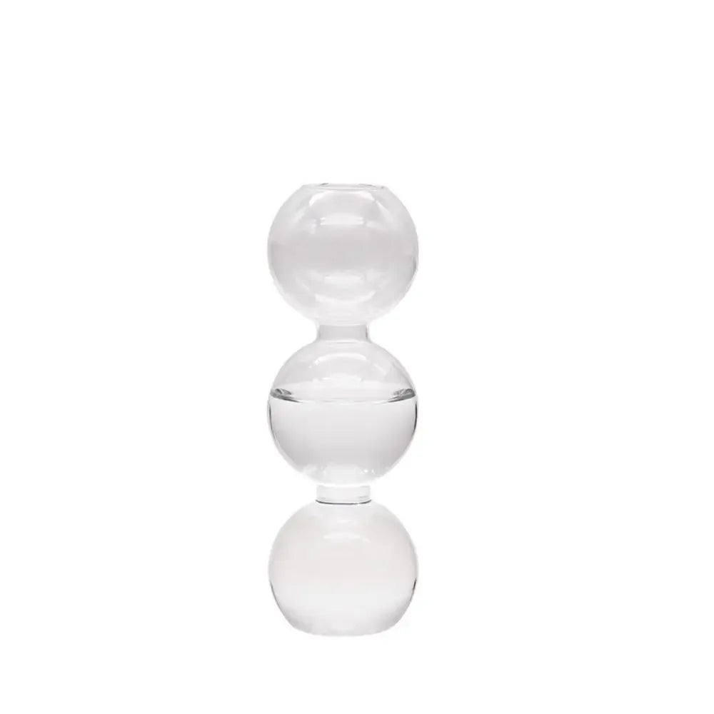 Romantic Glass Vase Modern Creative Hydroponic Flower Pot Funny Simple Spherical Flower Vase Dining Room