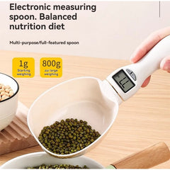 Food Measuring Scoop Electronic Dog Cat Food Measuring Cup Digital Spoon Scale Kitchen Food Scale with LED Display
